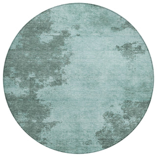 Piper Looms Chantille Modern ACN1902 Teal Machine Washable Area Rug Round Main Image