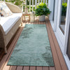 Piper Looms Chantille Modern ACN1902 Teal Machine Washable Area Rug Runner Outdoor Lifestyle Image Feature