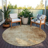 Piper Looms Chantille Modern ACN1903 Beige Machine Washable Area Rug Round Outdoor Lifestyle Image Feature
