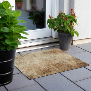 Piper Looms Chantille Modern ACN1903 Beige Machine Washable Area Rug Scatter Outdoor Lifestyle Image Feature