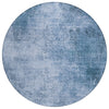 Piper Looms Chantille Modern ACN1903 Blue Machine Washable Area Rug Round Main Image