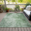 Piper Looms Chantille Modern ACN1903 Green Machine Washable Area Rug Outdoor Lifestyle Image Feature