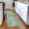 Piper Looms Chantille Modern ACN1903 Green Machine Washable Area Rug Runner Lifestyle Image Feature