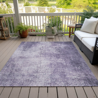Piper Looms Chantille Modern ACN1903 Lavender Machine Washable Area Rug Outdoor Lifestyle Image Feature
