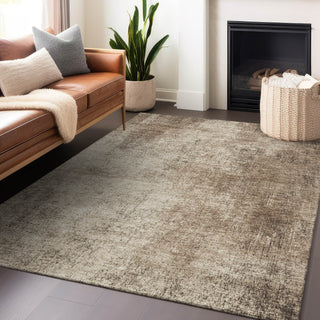 Piper Looms Chantille Modern ACN1903 Taupe Machine Washable Area Rug Lifestyle Image Feature