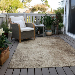 Piper Looms Chantille Modern ACN1903 Taupe Machine Washable Area Rug Outdoor Lifestyle Image Feature