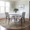Piper Looms Chantille Modern ACN1903 Taupe Machine Washable Area Rug Round Lifestyle Image Feature