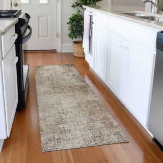 Piper Looms Chantille Modern ACN1903 Taupe Machine Washable Area Rug Runner Lifestyle Image Feature