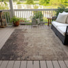 Piper Looms Chantille Modern ACN1904 Chocolate Machine Washable Area Rug Outdoor Lifestyle Image Feature