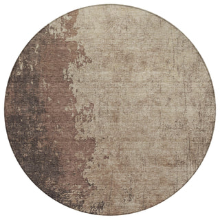 Piper Looms Chantille Modern ACN1904 Chocolate Machine Washable Area Rug Round Main Image