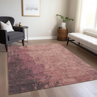 Piper Looms Chantille Modern ACN1904 Coral Machine Washable Area Rug Lifestyle Image Feature