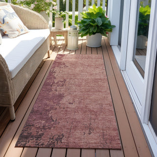 Piper Looms Chantille Modern ACN1904 Coral Machine Washable Area Rug Runner Outdoor Lifestyle Image Feature