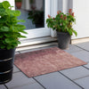 Piper Looms Chantille Modern ACN1904 Coral Machine Washable Area Rug Scatter Outdoor Lifestyle Image Feature