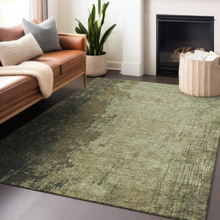Piper Looms Chantille Modern ACN1904 Olive Machine Washable Area Rug Lifestyle Image Feature
