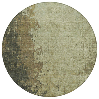 Piper Looms Chantille Modern ACN1904 Olive Machine Washable Area Rug Round Main Image