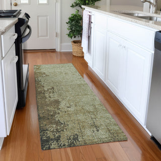 Piper Looms Chantille Modern ACN1904 Olive Machine Washable Area Rug Runner Lifestyle Image Feature