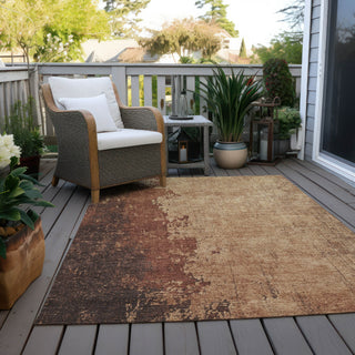 Piper Looms Chantille Modern ACN1904 Paprika Machine Washable Area Rug Outdoor Lifestyle Image Feature