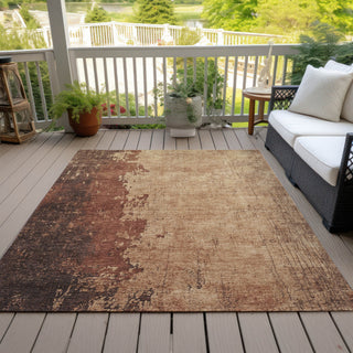 Piper Looms Chantille Modern ACN1904 Paprika Machine Washable Area Rug Outdoor Lifestyle Image Feature