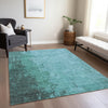 Piper Looms Chantille Modern ACN1904 Teal Machine Washable Area Rug Lifestyle Image Feature