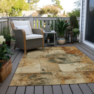 Piper Looms Chantille Global ACN1905 Beige Machine Washable Area Rug Outdoor Lifestyle Image Feature