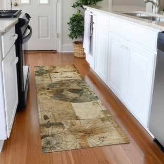 Piper Looms Chantille Global ACN1905 Beige Machine Washable Area Rug Runner Lifestyle Image Feature