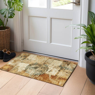 Piper Looms Chantille Global ACN1905 Beige Machine Washable Area Rug Scatter Lifestyle Image Feature