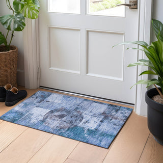 Piper Looms Chantille Global ACN1905 Blue Machine Washable Area Rug Scatter Lifestyle Image Feature