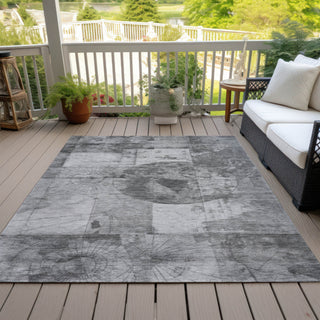 Piper Looms Chantille Global ACN1905 Gray Machine Washable Area Rug Outdoor Lifestyle Image Feature