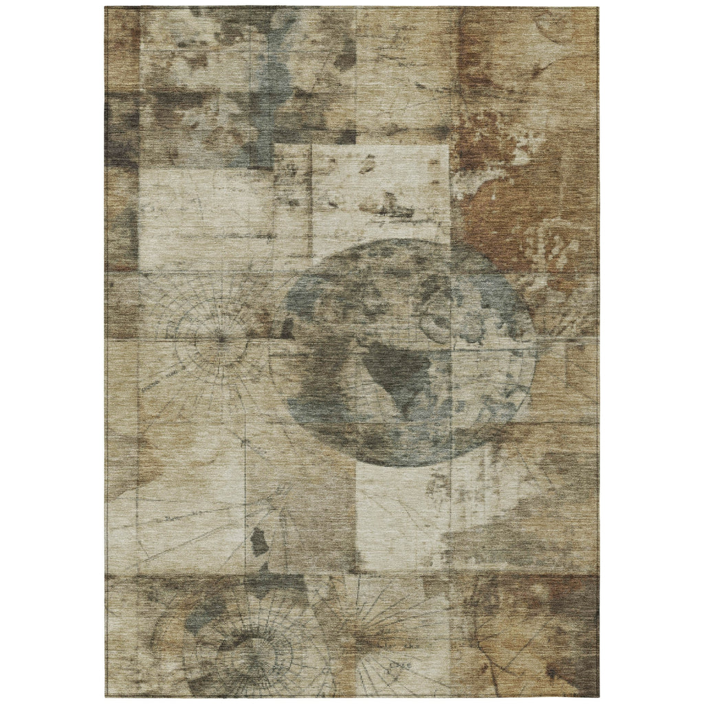 Piper Looms Chantille Global ACN1905 Taupe Machine Washable Area Rug main image