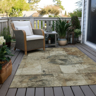 Piper Looms Chantille Global ACN1905 Taupe Machine Washable Area Rug Outdoor Lifestyle Image Feature