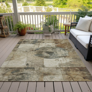 Piper Looms Chantille Global ACN1905 Taupe Machine Washable Area Rug Outdoor Lifestyle Image Feature
