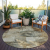 Piper Looms Chantille Global ACN1905 Taupe Machine Washable Area Rug Round Outdoor Lifestyle Image Feature