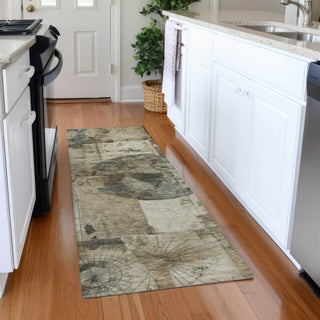 Piper Looms Chantille Global ACN1905 Taupe Machine Washable Area Rug Runner Lifestyle Image Feature