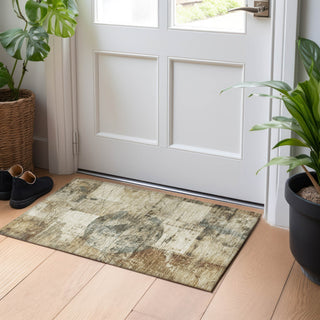 Piper Looms Chantille Global ACN1905 Taupe Machine Washable Area Rug Scatter Lifestyle Image Feature