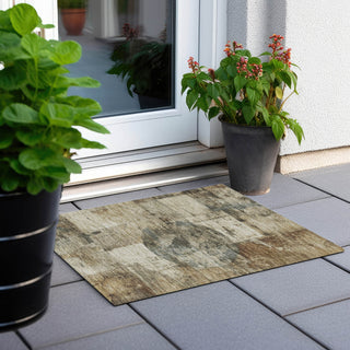 Piper Looms Chantille Global ACN1905 Taupe Machine Washable Area Rug Scatter Outdoor Lifestyle Image Feature