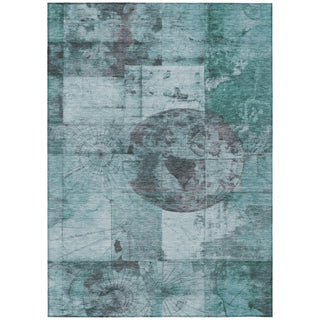 Piper Looms Chantille Global ACN1905 Teal Machine Washable Area Rug main image
