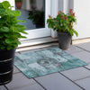 Piper Looms Chantille Global ACN1905 Teal Machine Washable Area Rug Scatter Outdoor Lifestyle Image Feature