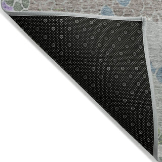 Piper Looms Chantille Geometric ACN1906 Blue Machine Washable Area Rug Backing Image