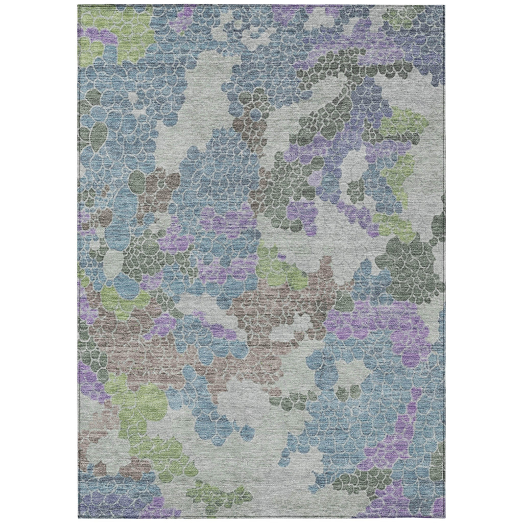 Piper Looms Chantille Geometric ACN1906 Blue Machine Washable Area Rug main image