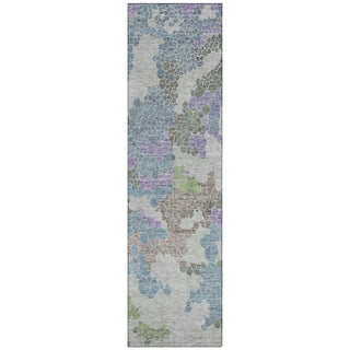 Piper Looms Chantille Geometric ACN1906 Blue Machine Washable Area Rug Runner Main Image