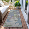 Piper Looms Chantille Geometric ACN1906 Blue Machine Washable Area Rug Runner Outdoor Lifestyle Image Feature