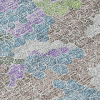 Piper Looms Chantille Geometric ACN1906 Blue Machine Washable Area Rug Swatch Image
