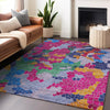 Piper Looms Chantille Geometric ACN1906 Blush Machine Washable Area Rug Lifestyle Image Feature