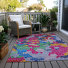 Piper Looms Chantille Geometric ACN1906 Blush Machine Washable Area Rug Outdoor Lifestyle Image Feature