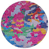 Piper Looms Chantille Geometric ACN1906 Blush Machine Washable Area Rug Round Main Image
