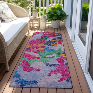 Piper Looms Chantille Geometric ACN1906 Blush Machine Washable Area Rug Runner Outdoor Lifestyle Image Feature