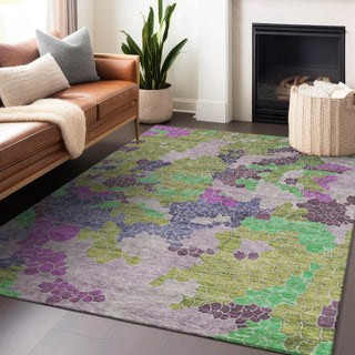 Piper Looms Chantille Geometric ACN1906 Fern Machine Washable Area Rug Lifestyle Image Feature