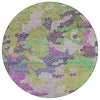 Piper Looms Chantille Geometric ACN1906 Fern Machine Washable Area Rug Round Main Image