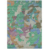 Piper Looms Chantille Geometric ACN1906 Green Machine Washable Area Rug main image