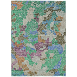 Piper Looms Chantille Geometric ACN1906 Green Machine Washable Area Rug main image